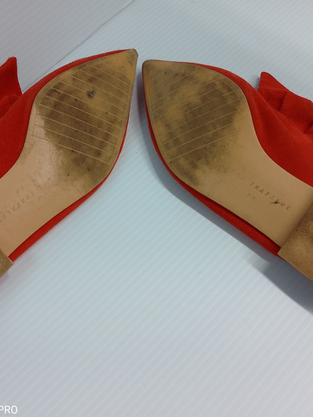 Zara Orange Bow Suede Pointed Toe Mule - Picture 4 of 5